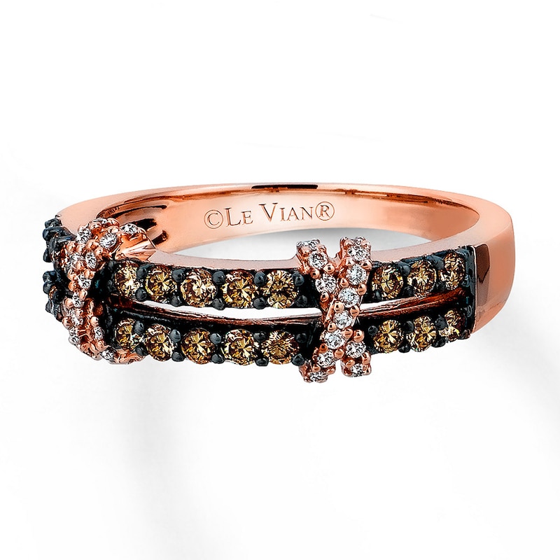 Main Image 1 of Previously Owned Le Vian Chocolate Diamonds 1/2 carat tw Ring 14K Rose Gold - Size 9.5