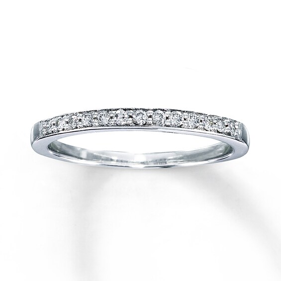 Previously Owned Diamond Anniversary Band 1/8 ct tw Round-cut 10K White Gold Size