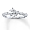 Thumbnail Image 1 of Previously Owned Ever Us Two-Stone Anniversary Ring 1/2 ct tw Round-cut Diamonds 14K White Gold - Size 4.5