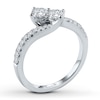 Thumbnail Image 2 of Previously Owned Ever Us Two-Stone Anniversary Ring 1/2 ct tw Round-cut Diamonds 14K White Gold - Size 4.5