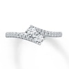 Thumbnail Image 3 of Previously Owned Ever Us Two-Stone Anniversary Ring 1/2 ct tw Round-cut Diamonds 14K White Gold - Size 4.5