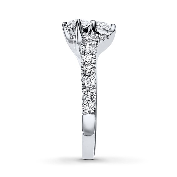 Thumbnail Image 3 of Previously Owned Ever Us Two-Stone Anniversary Ring 1-1/2 ct tw Round-cut Diamonds 14K White Gold Size 9.75