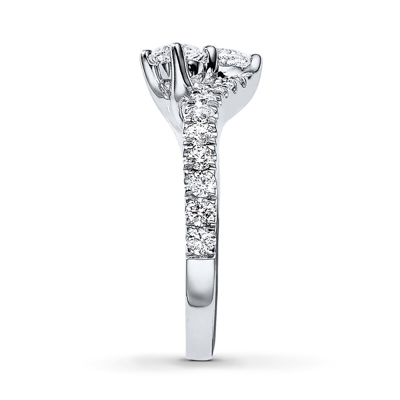 Main Image 3 of Previously Owned Ever Us Two-Stone Anniversary Ring 1-1/2 ct tw Round-cut Diamonds 14K White Gold - Size 9.75