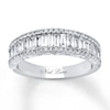 Previously Owned Neil Lane Diamond Band 1-1/6 ct tw Baguette & Round-cut 14K White Gold