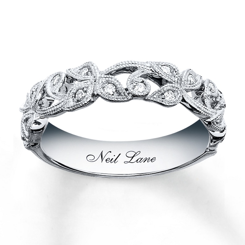 Main Image 1 of Previously Owned Neil Lane Designs Ring 1/8 ct tw Round-cut Diamonds Sterling Silver Size 11.5