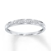 Thumbnail Image 1 of Previously Owned Diamond Accent Anniversary Band 10K White Gold - Size 10