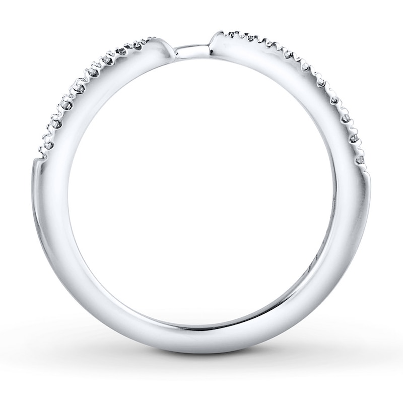 Main Image 3 of Previously Owned Ever Us Diamond Wedding Band 1/8 ct tw Round-cut 14K White Gold - Size 13.25