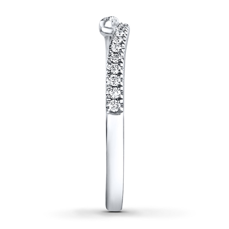 Main Image 4 of Previously Owned Ever Us Diamond Wedding Band 1/8 ct tw Round-cut 14K White Gold - Size 13.25