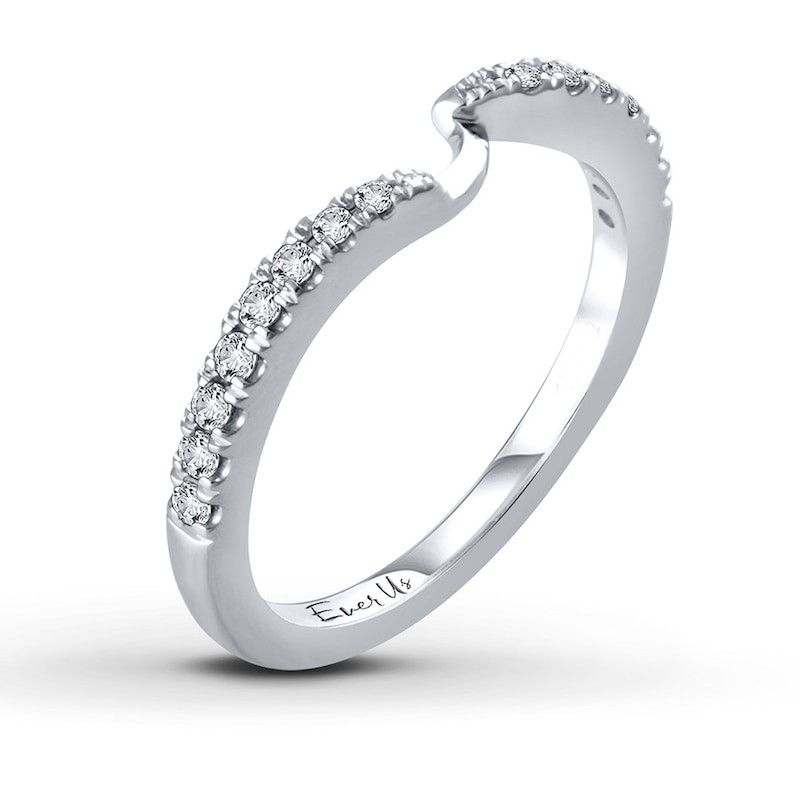 Main Image 2 of Previously Owned Ever Us Diamond Wedding Band 1/5 ct tw Round-cut 14K White Gold - Size 9