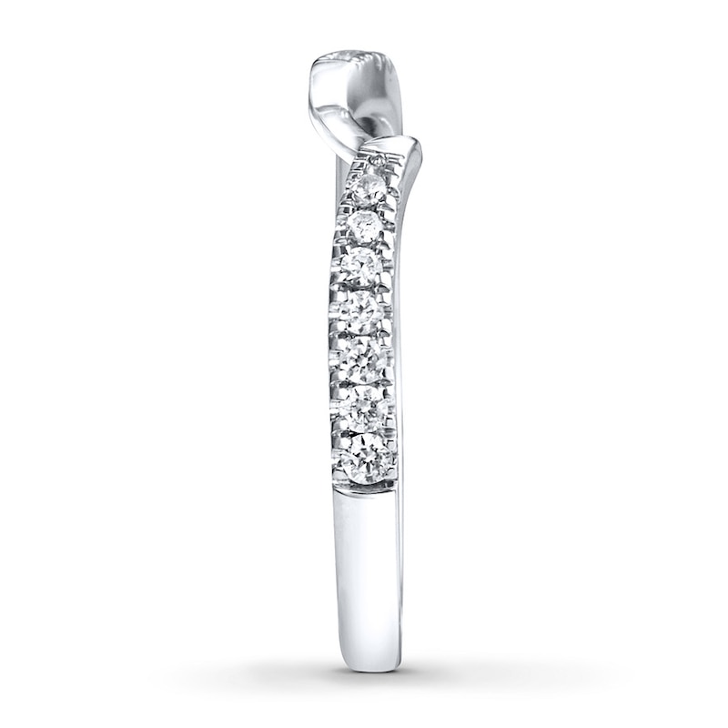 Main Image 4 of Previously Owned Ever Us Diamond Wedding Band 1/5 ct tw Round-cut 14K White Gold - Size 9
