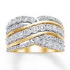 Thumbnail Image 1 of Previously Owned Radiant Reflections Ring 1/2 ct tw Round-cut Diamonds 10K Yellow Gold - Size 10