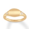 Thumbnail Image 0 of Previously Owned Diamond Signet Ring 10K Yellow Gold - Size 4