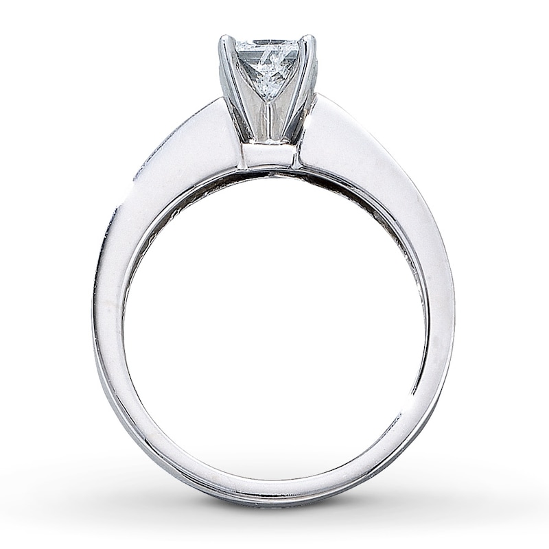 Main Image 2 of Previously Owned Diamond Engagement Ring 1-1/4 ct tw Princess-cut 14K White Gold Size 10