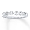 Thumbnail Image 1 of Previously Owned Diamond Anniversary Band 1/2 ct tw Bezel-set 14K White Gold Size 8.5
