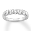 Thumbnail Image 0 of Previously Owned Diamond Anniversary Ring 1 ct tw Round 14K White Gold - Size 10