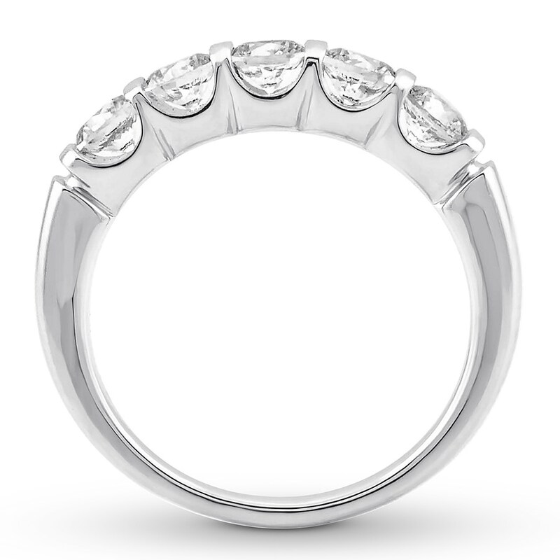 Previously Owned Diamond Anniversary Ring 1 ct tw Round 14K White Gold - Size 10