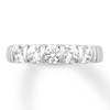 Thumbnail Image 3 of Previously Owned Diamond Anniversary Ring 1 ct tw Round 14K White Gold - Size 10