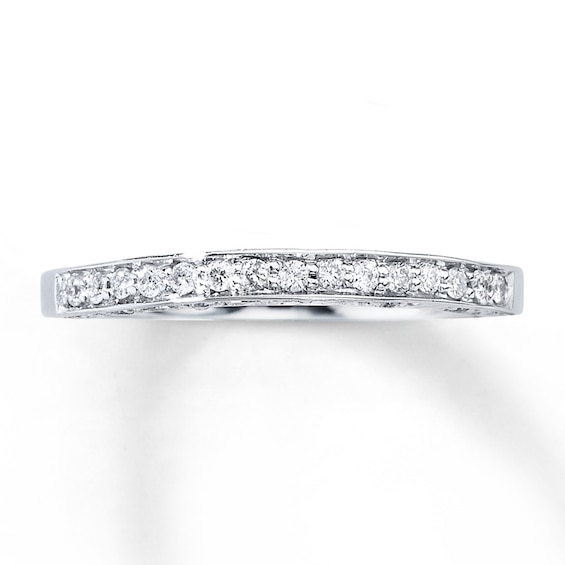 Previously Owned Diamond Wedding Band 1/5 ct tw Round-cut 14K White Gold Size 4.75