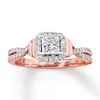 Thumbnail Image 0 of Previously Owned Diamond Engagement Ring 3/4 ct tw Princess-cut 14K Rose Gold - Size 4.25
