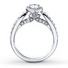 Thumbnail Image 2 of Previously Owned Diamond Engagement Ring 1 ct tw Pear & Round-cut 14K White Gold - Size 5