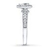 Thumbnail Image 3 of Previously Owned Diamond Engagement Ring 1 ct tw Pear & Round-cut 14K White Gold - Size 5
