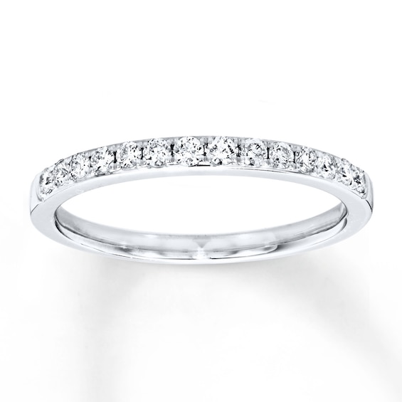 Previously Owned Diamond Wedding Band 1/4 ct tw Round-cut 14K White Gold 4