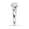 Thumbnail Image 3 of Previously Owned Diamond Diamond Engagement Ring 5/8 ct tw Princess & Round-cut 14K White Gold - Size 9.75