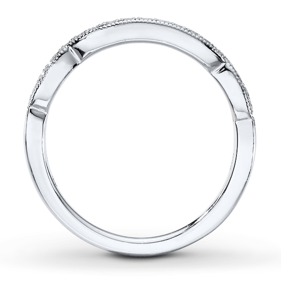 Thumbnail Image 2 of Previously Owned Diamond Wedding Band 1/6 ct tw Round-cut 14K White Gold Size 11.25