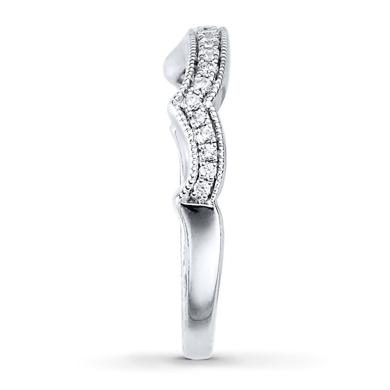 Thumbnail Image 3 of Previously Owned Diamond Wedding Band 1/6 ct tw Round-cut 14K White Gold Size 11.25