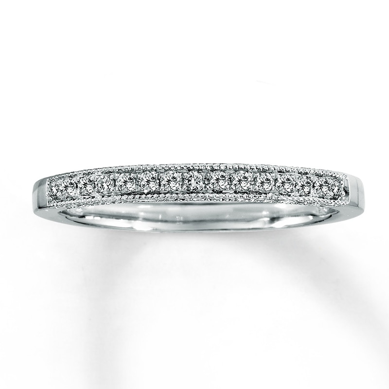 Main Image 1 of Previously Owned Diamond Wedding Band 1/8 ct tw Round-cut 14K White Gold