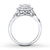 Thumbnail Image 2 of Previously Owned Engagement Ring 1 ct tw Round-cut Diamonds 14K White Gold - Size 10.25
