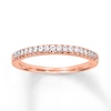 Thumbnail Image 1 of Previously Owned Diamond Wedding Band 1/5 ct tw Round-cut 14K Rose Gold - Size 10.25