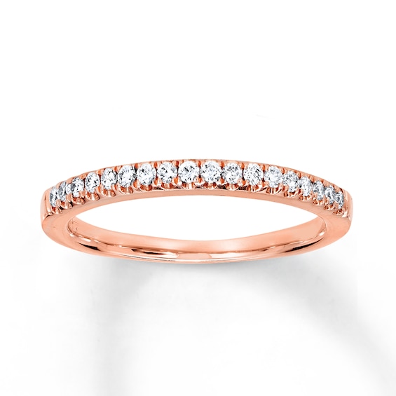 Previously Owned Diamond Wedding Band 1/5 ct tw Round-cut 14K Rose Gold 10.25