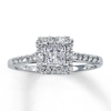 Previously Owned Engagement Ring 1/2 ct tw Round-cut Diamonds 14K White Gold