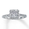 Thumbnail Image 1 of Previously Owned Engagement Ring 1/2 ct tw Round-cut Diamonds 14K White Gold Size 4
