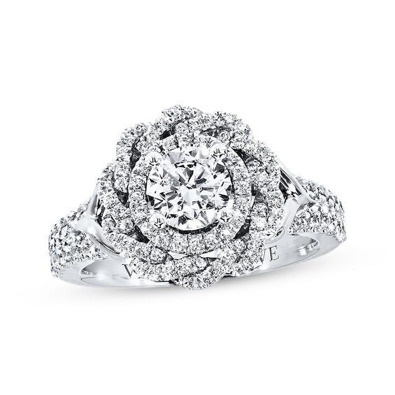 Previously Owned Diamond Ring 1-1/5 ct tw Diamonds 14K White Gold Size 9.75