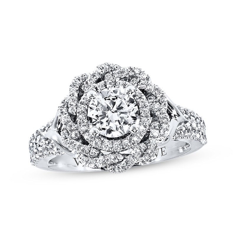 Main Image 1 of Previously Owned Diamond Ring 1-1/5 ct tw Diamonds 14K White Gold - Size 9.75
