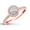 Thumbnail Image 4 of Previously Owned Diamond Engagement Ring 5/8 ct tw Round-cut 14K Two-Tone Gold - Size 4.5