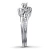 Thumbnail Image 3 of Previously Owned Engagement Ring 3/8 ct tw Round-cut Diamonds 14K White Gold - Size 8