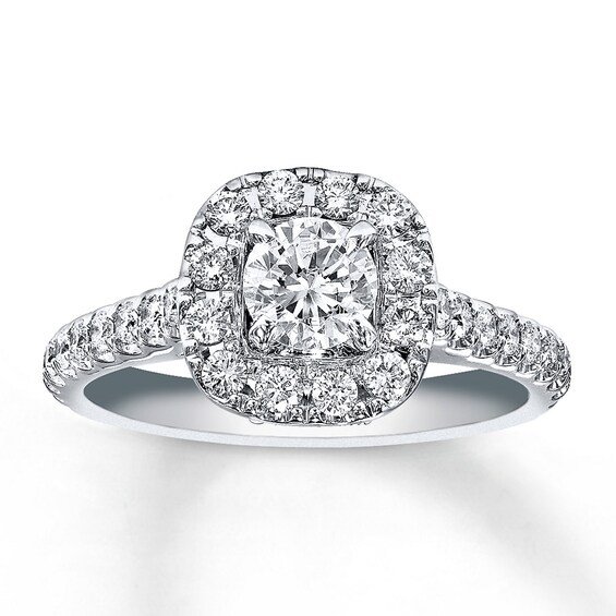 Previously Owned Neil Lane Diamond Ring 1-1/8 ct tw Round-cut 14K White Gold Size 5