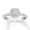 Thumbnail Image 0 of Previously Owned Neil Lane Engagement Ring 7/8 ct tw Princess & Round-cut Diamonds 14K White Gold