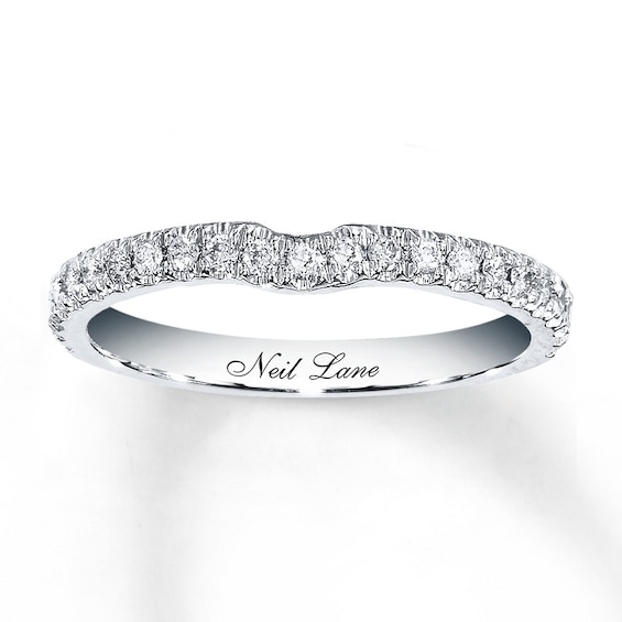 Previously Owned Neil Lane Wedding Band 1/5 ct tw Round-cut Diamonds 14K White Gold Size 8.75