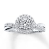Thumbnail Image 1 of Previously Owned Diamond Engagement Ring 5/8 ct tw Round-cut 14K White Gold - Size 4