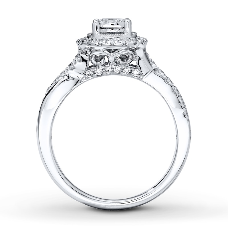 Main Image 2 of Previously Owned Diamond Engagement Ring 5/8 ct tw Round-cut 14K White Gold - Size 4