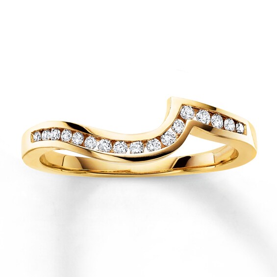 Previously Owned Diamond Wedding Ring 1/6 ct tw Round-cut 10K Yellow Gold Size 10