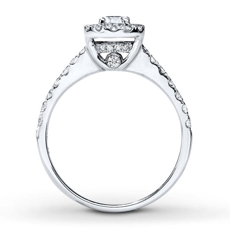 Main Image 2 of Previously Owned Diamond Engagement Ring 5/8 ct tw Round-cut 14K White Gold - Size 3.5