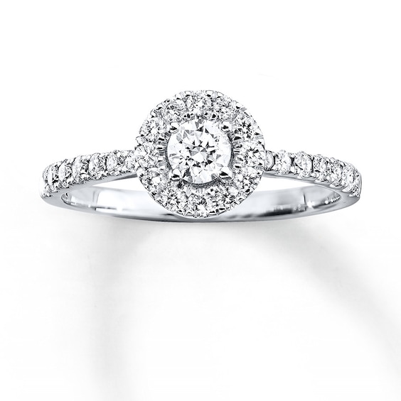 Previously Owned Diamond Engagement Ring 5/8 ct tw Round-cut 14K Gold Size 9