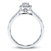 Thumbnail Image 3 of Previously Owned Diamond Engagement Ring 3/8 ct tw Round-cut 10K White Gold - Size 10.5