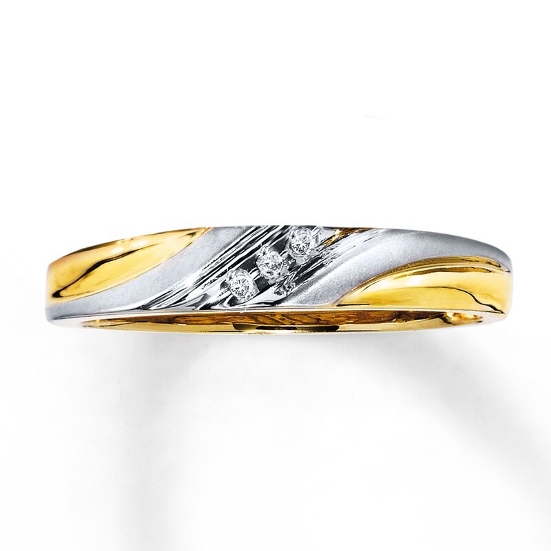 Main Image 1 of Previously Owned Diamond Accent Wedding Band Round-Cut 10K Yellow Gold - Size 9.25