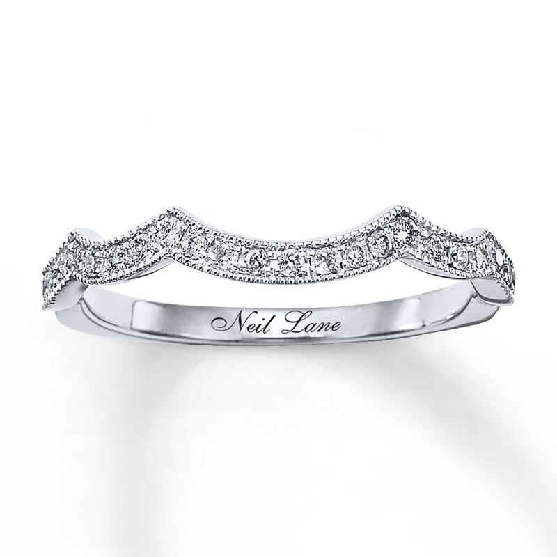 Main Image 1 of Previously Owned Neil Lane Wedding Band 1/5 ct tw Round-cut Diamonds 14K White Gold - Size 5